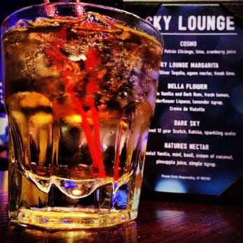 Sky Lounge - Weak drink, I just know how to take a good picture. - Lounges Near Me - San Mateo, California