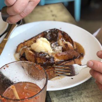 Farmer's Table - Reese's pieces French toast instead of pancakes - New American Near Me - La Mesa, California Farmer's Table - Reese's pieces French toast instead of pancakes - New American Near Me - La Mesa, California
