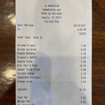 la Madeleine - Ordered lots of stuff but slow service - Bakeries Near Me - Austin, Texas la Madeleine - Ordered lots of stuff but slow service - Bakeries Near Me - Austin, Texas