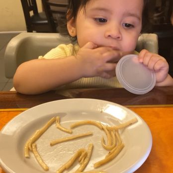 Ding How Chinese Restaurant - Our baby trying lo mein - Chinese Near Me - San Antonio, Texas