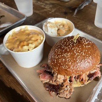 Hometown Bar-B-Que - Pulled Pork Sandwich, Mac and cheese, and banana pudding - Barbeque Near Me - Brooklyn, New York Hometown Bar-B-Que - Pulled Pork Sandwich, Mac and cheese, and banana pudding - Barbeque Near Me - Brooklyn, New York