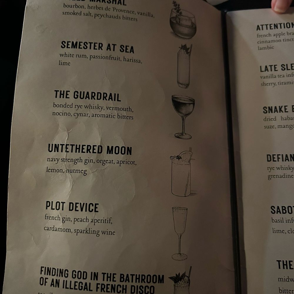 Cheval - drink menu - Cocktail Bars Near Me - Kansas City, Missouri