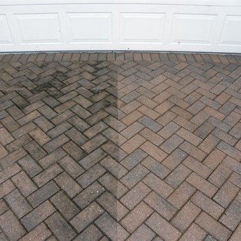 Hurricane Clean - Pavers before and after. - Pressure Washers Near Me - Tampa, Florida