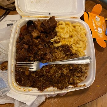 The Flavor Spot  - a meal in a styrofoam container - Caribbean Near Me - Philadelphia, Pennsylvania