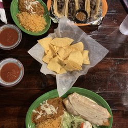 Los Cabos Mexican Grill and Cantina - Lengua tacos and fajita chimichanga Texas style!!