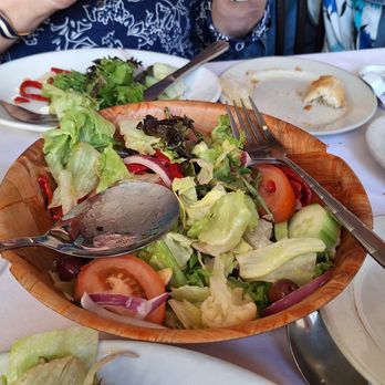 Ortobello Restaurant - Garden salad in a garlic-rubbed wooden bowl - Italian Near Me - Brooklyn, New York