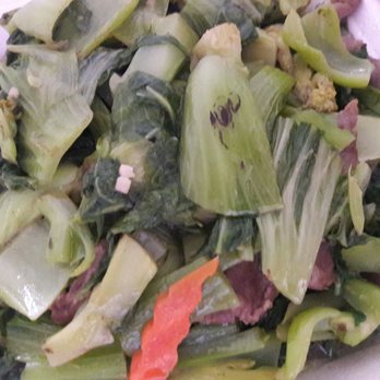 Wei Wei BBQ 'N Noodle House - Mustard Cabbage & Beef (ginger & garlic only) - Chinese Near Me - Wailuku, Hawaii Wei Wei BBQ 'N Noodle House - Mustard Cabbage & Beef (ginger & garlic only) - Chinese Near Me - Wailuku, Hawaii
