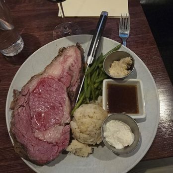 The Roost Restaurant - 16 Oz Prime rib dinner with mashed potatoes, string beans and both creamy and fresh cut horseradish. - American Near Me - Durango, Colorado The Roost Restaurant - 16 Oz Prime rib dinner with mashed potatoes, string beans and both creamy and fresh cut horseradish. - American Near Me - Durango, Colorado