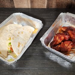 The tacos are flying as high as the wings.