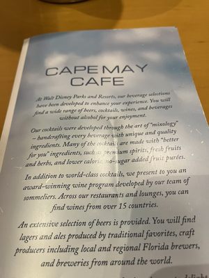 Menu photo 2 Cape May Cafe Lake Buena Vista, FL Menu photo 2 Cape May Cafe Lake Buena Vista, FL