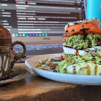 Oromo Cafe - Caprese Tower with Turkish Coffee - Coffee & Tea Near Me - Chicago, Illinois