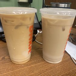 Dunkin' - Iced coffee with 3 creams, cold brew with one cream and yet they look exactly the same.