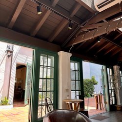 Inside with tall ceilings and sky lights