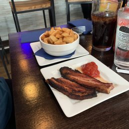 Home fries and bacon Home fries and bacon