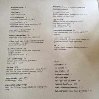 Plow - Menu - Breakfast & Brunch Near Me - San Francisco, California Plow - Menu - Breakfast & Brunch Near Me - San Francisco, California