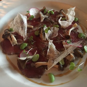 The Bison Restaurant - Bison carpaccio - Canadian (New) Near Me - Banff, Alberta The Bison Restaurant - Bison carpaccio - Canadian (New) Near Me - Banff, Alberta