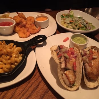 Outback Steakhouse - Fish tacos, side salad, coconut shrimp, steakhouse mac.  All were surprisingly good - Steakhouses Near Me - Southington, Connecticut