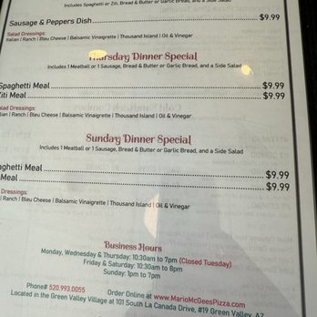 Mario McGee's Pizza - Pizza Near Me - Green Valley, Arizona Mario McGee's Pizza - Pizza Near Me - Green Valley, Arizona