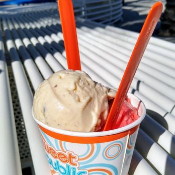 Sweet Republic - Brown butter pecan, strawberry sorbet and pineapple sorbet - Ice Cream & Frozen Yogurt Near Me - Tempe, Arizona