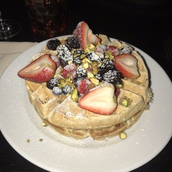 Patina 250 - Vegan waffle with fresh fruit and pistachios - New American Near Me - Buffalo, New York