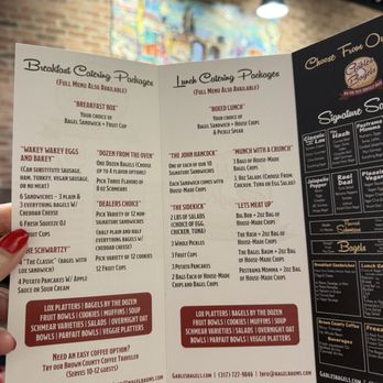 Gables Bagels - Catering menu - Bagels Near Me - Zionsville, Indiana