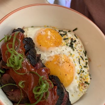 The Peached Tortilla - Korean steak and eggs bowl - Asian Fusion Near Me - Austin, Texas