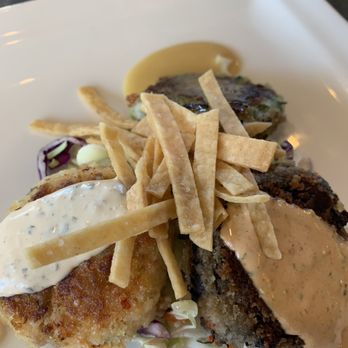 Masonry Grill - Cakes trio (crab, zucchini, black bean) - Burgers Near Me - Salem, Oregon Masonry Grill - Cakes trio (crab, zucchini, black bean) - Burgers Near Me - Salem, Oregon