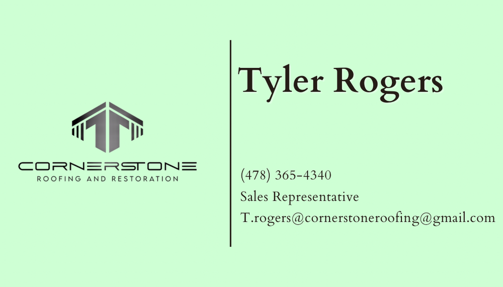 Slide of Tyler Rogers - Cornerstone Roofing & Restoration