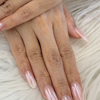 Pro Nails Salon - Hailey Bieber inspired nails -- opi bubble bath with ombre white tip & chrome ontop :) - Nail Salons Near Me - Torrance, California Pro Nails Salon - Hailey Bieber inspired nails -- opi bubble bath with ombre white tip & chrome ontop :) - Nail Salons Near Me - Torrance, California