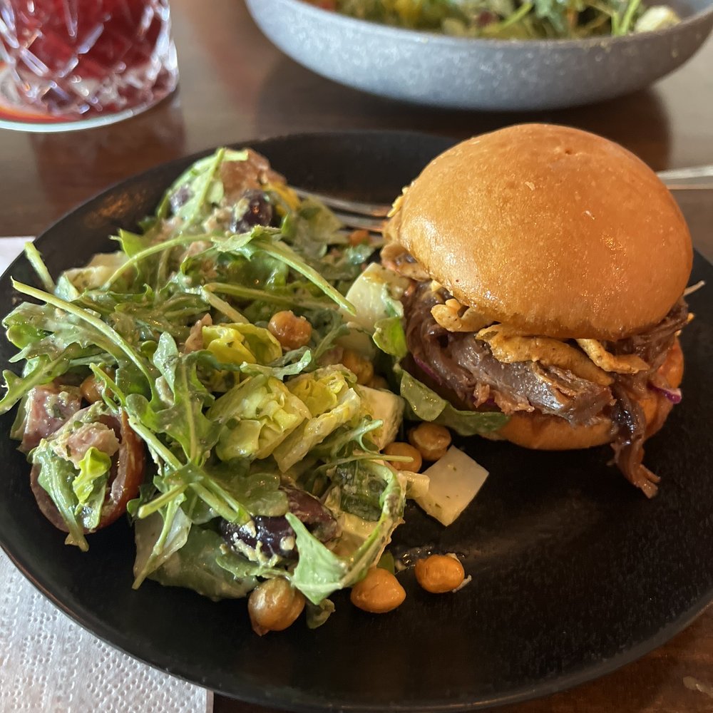 Corner Tap - Chopped Salad and Brisket Slider - Beer Bar Near Me - Santa Barbara, California Corner Tap - Chopped Salad and Brisket Slider - Beer Bar Near Me - Santa Barbara, California