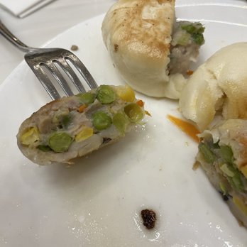 MingHin Cuisine - close up of Pan-Fried Corn and Pork Cake - Dim Sum Near Me - Chicago, Illinois MingHin Cuisine - close up of Pan-Fried Corn and Pork Cake - Dim Sum Near Me - Chicago, Illinois