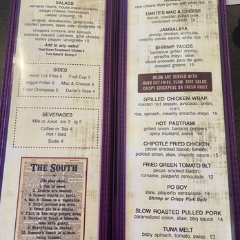 Dante's Kitchen - Menu as of July 31, 2022 (however they do not serve lunch on Sundays) - New American Near Me - East Greenwich, Rhode Island