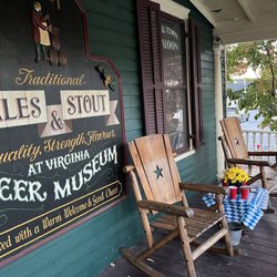 Virginia Beer Museum - Front porch with tables and rocking chairs