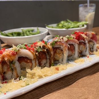 Amakara - Spicy Crunchy Rainbow Roll - Sushi Bars Near Me - Dublin, California