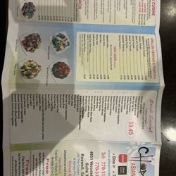 Chopstix - Menu as of 1/7/25
