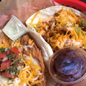 Torchy's Tacos - Left: Trailer Park (trashy) ; Right: Tipsy Chick (my fave) - Tex-Mex Near Me - Houston, Texas Torchy's Tacos - Left: Trailer Park (trashy) ; Right: Tipsy Chick (my fave) - Tex-Mex Near Me - Houston, Texas