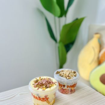 Fruit Party - Mango yogurt, black sesame yogurt - Desserts Near Me - Irvine, California