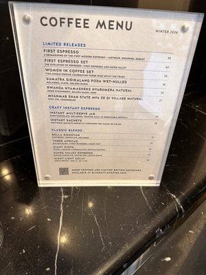 Menu photo 4 Blue Bottle Coffee - Bryant Park New York, NY