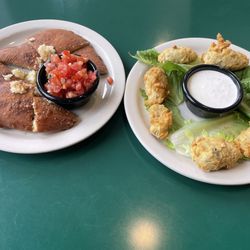 The Peppery - Pocket bread and jalapeño poppers.