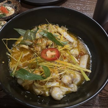 HEM Kitchen And Bar - Razor clam with thai spice - Vietnamese Near Me - Houston, Texas HEM Kitchen And Bar - Razor clam with thai spice - Vietnamese Near Me - Houston, Texas