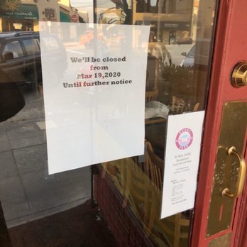 Sushi Park - Sign on the front door: "We'll be closed from March 19 until further notice." - Sushi Bars Near Me - Oakland, California Sushi Park - Sign on the front door: "We'll be closed from March 19 until further notice." - Sushi Bars Near Me - Oakland, California