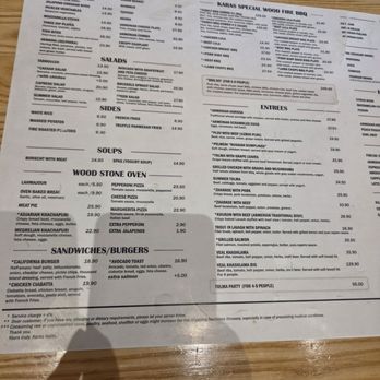 Karas - Their menu Sept 2026 - Armenian Near Me - Glendale, California Karas - Their menu Sept 2026 - Armenian Near Me - Glendale, California