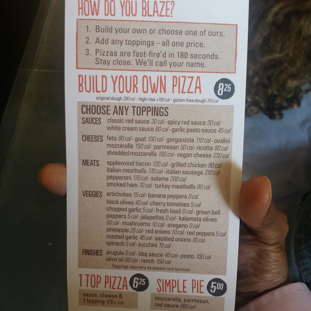 Blaze Pizza - Menu and prices are awesome - Salad Near Me - Tulsa, Oklahoma Blaze Pizza - Menu and prices are awesome - Salad Near Me - Tulsa, Oklahoma