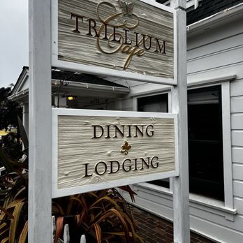 Trillium Cafe & Inn - Restaurant sign - New American Near Me - Mendocino, California Trillium Cafe & Inn - Restaurant sign - New American Near Me - Mendocino, California