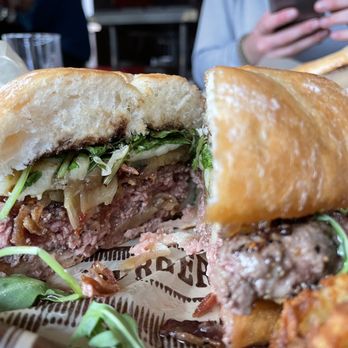 Allen Burger Venture - TEN - inside - med rare - Burgers Near Me - Buffalo, New York Allen Burger Venture - TEN - inside - med rare - Burgers Near Me - Buffalo, New York