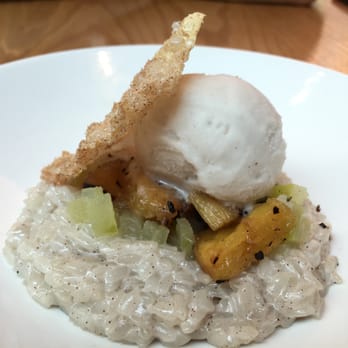 Terre A Terre - Rice Cream, what a dream! That buñelo-type "hat" on the Sichuan miso coconut yogurt ice sorbet just melted in your mouth! - Vegetarian Near Me - Brighton, BNH Terre A Terre - Rice Cream, what a dream! That buñelo-type "hat" on the Sichuan miso coconut yogurt ice sorbet just melted in your mouth! - Vegetarian Near Me - Brighton, BNH