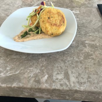 Diet Design - Shrimp cakes with a very delicious sauce made by chef Katelin - Personal Chefs Near Me Diet Design - Shrimp cakes with a very delicious sauce made by chef Katelin - Personal Chefs Near Me