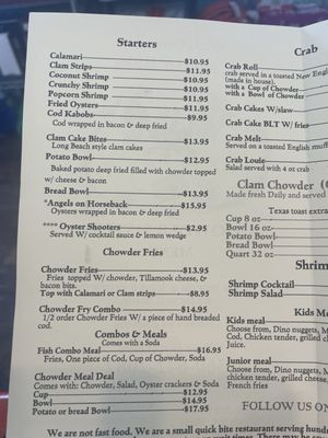Menu photo 1 Captain Bob's Chowder Long Beach, WA Menu photo 1 Captain Bob's Chowder Long Beach, WA
