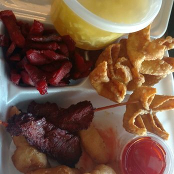 China Dragon - Basically a sample tray of appetizers and egg drop soup and a soda really good deal for $12 - Chinese Near Me - Bedford, Ohio