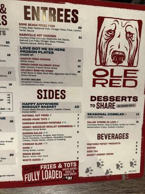 Menu photo 8 Ole Red Gatlinburg, TN Menu photo 8 Ole Red Gatlinburg, TN